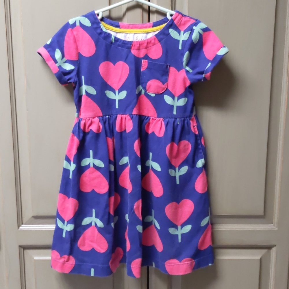 Mini Biden Apple Heart Girls Jersey Dress 5-6